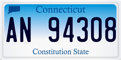 CT license plate AN94308