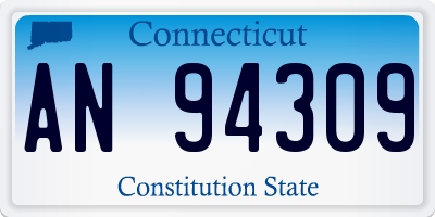 CT license plate AN94309