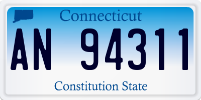 CT license plate AN94311