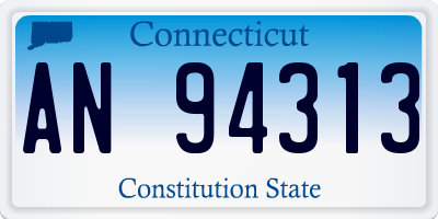 CT license plate AN94313