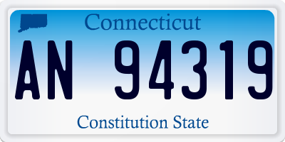 CT license plate AN94319