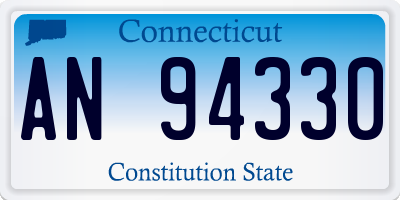 CT license plate AN94330