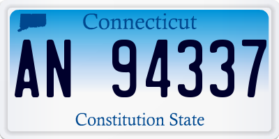 CT license plate AN94337