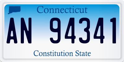 CT license plate AN94341