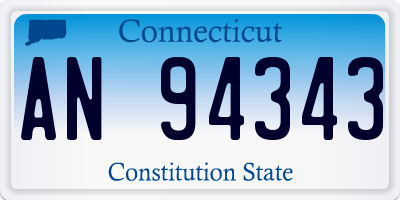 CT license plate AN94343