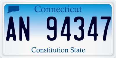 CT license plate AN94347