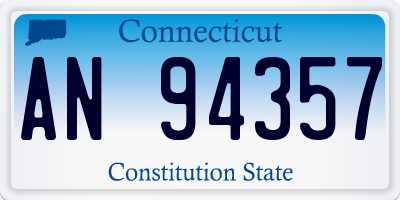 CT license plate AN94357