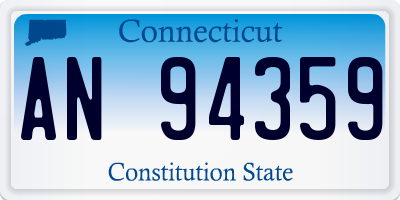 CT license plate AN94359