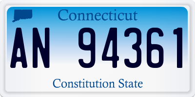 CT license plate AN94361