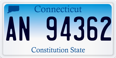 CT license plate AN94362