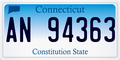 CT license plate AN94363