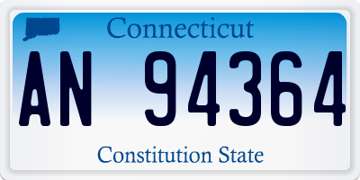 CT license plate AN94364