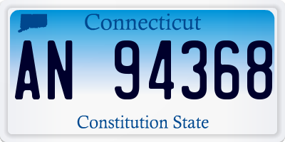 CT license plate AN94368