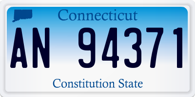 CT license plate AN94371