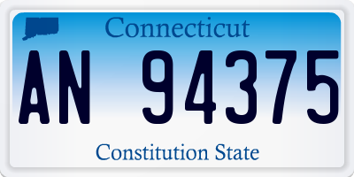 CT license plate AN94375