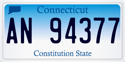 CT license plate AN94377