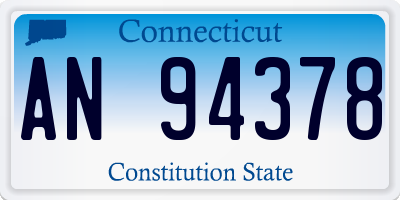 CT license plate AN94378