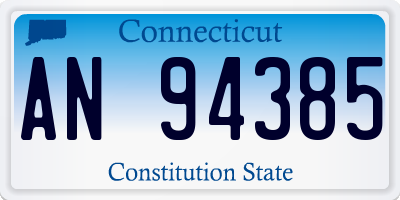 CT license plate AN94385