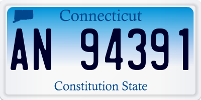 CT license plate AN94391