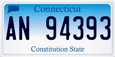 CT license plate AN94393