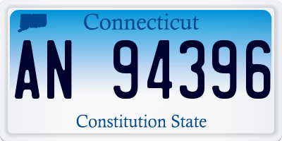 CT license plate AN94396