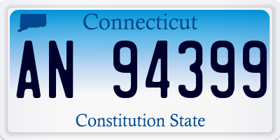 CT license plate AN94399