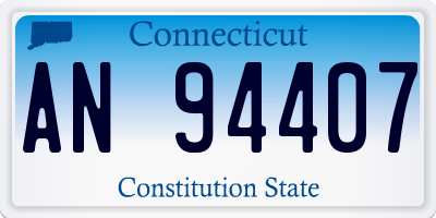 CT license plate AN94407