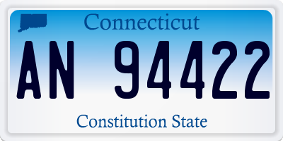 CT license plate AN94422