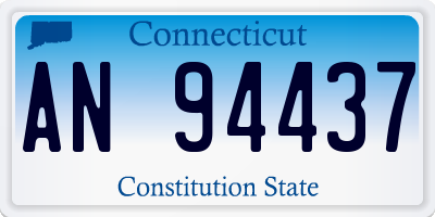 CT license plate AN94437