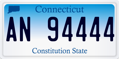 CT license plate AN94444