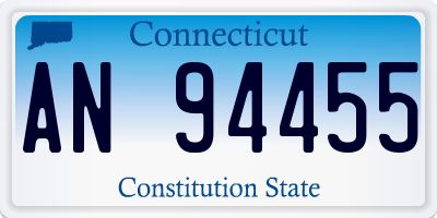 CT license plate AN94455
