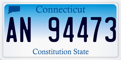 CT license plate AN94473