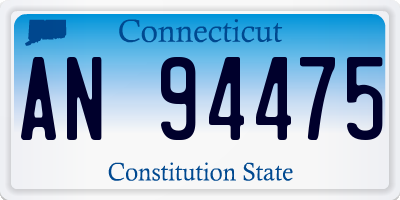CT license plate AN94475