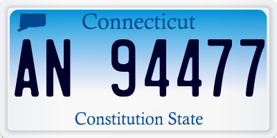 CT license plate AN94477