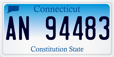CT license plate AN94483