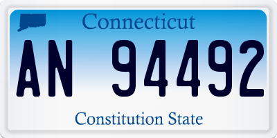 CT license plate AN94492