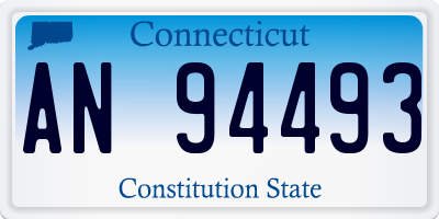 CT license plate AN94493