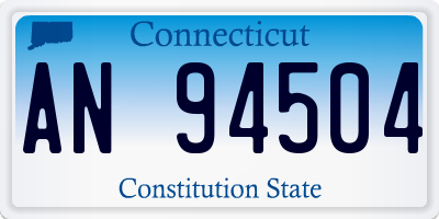 CT license plate AN94504