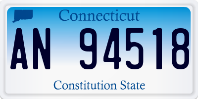 CT license plate AN94518