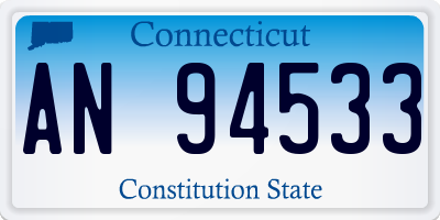 CT license plate AN94533