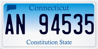 CT license plate AN94535