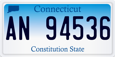 CT license plate AN94536