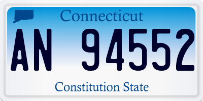 CT license plate AN94552