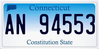 CT license plate AN94553