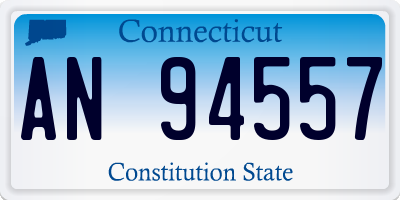 CT license plate AN94557