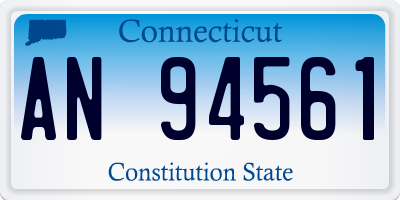 CT license plate AN94561