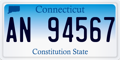 CT license plate AN94567