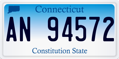 CT license plate AN94572