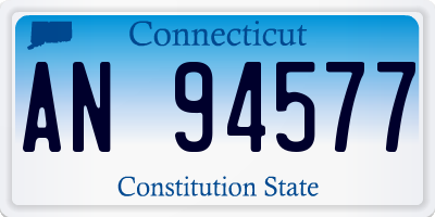 CT license plate AN94577
