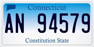 CT license plate AN94579